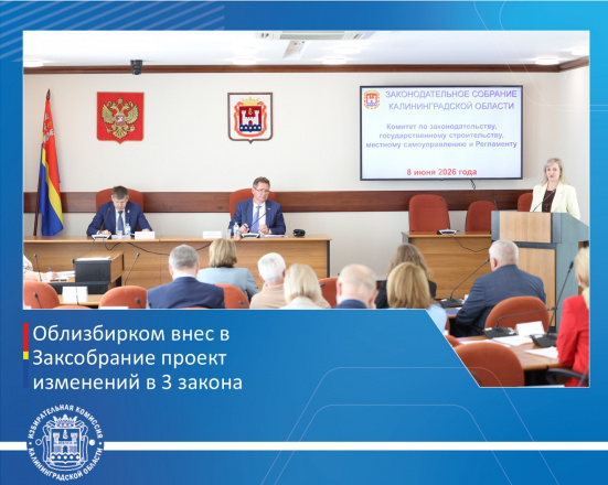 На заседании Комитета по законодательству Законодательного Собрания Калининградской области заместитель Председателя облизбиркома Ярослава Орлова представила законопроект о внесении изменений в региональное законодательство о выборах и референдумах 