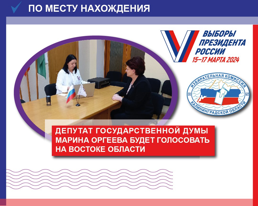 Депутат Государственной Думы Марина Оргеева подала заявление о голосовании по месту нахождения в Нестеровской ТИК