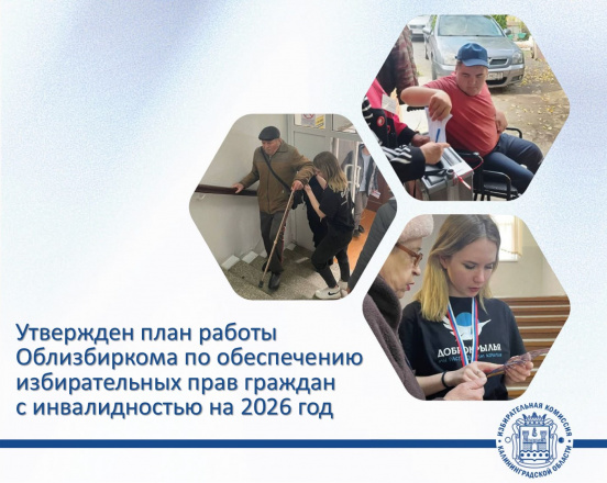 Облизбирком утвердил план работы по обеспечению реализации избирательных прав граждан с инвалидностью на 2026 год