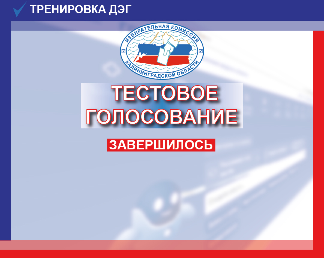 Завершилось голосование в рамках Общероссийской тренировки ДЭГ