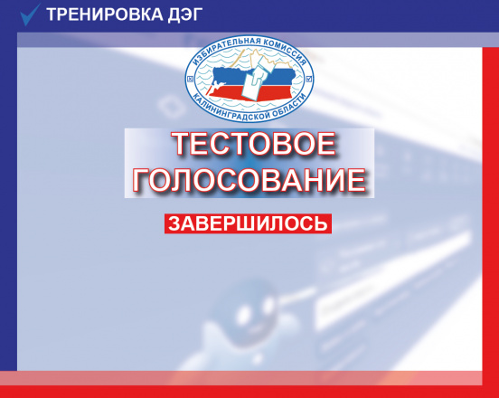 Завершилось голосование в рамках Общероссийской тренировки ДЭГ