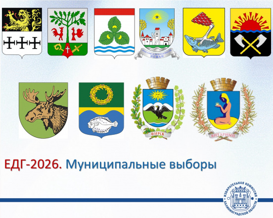 ЕДГ-2026. Муниципальные выборы. Вниманию избирателей Багратионовского, Гурьевского, Краснознаменского, Неманского, Правдинского, Мамоновского, Славского, Зеленоградского, Озерского и Янтарного округов